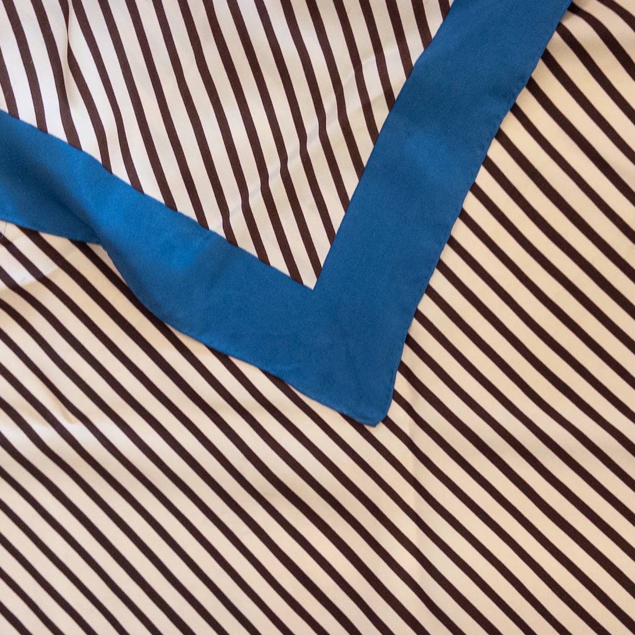 YSL Striped Silk Scarf