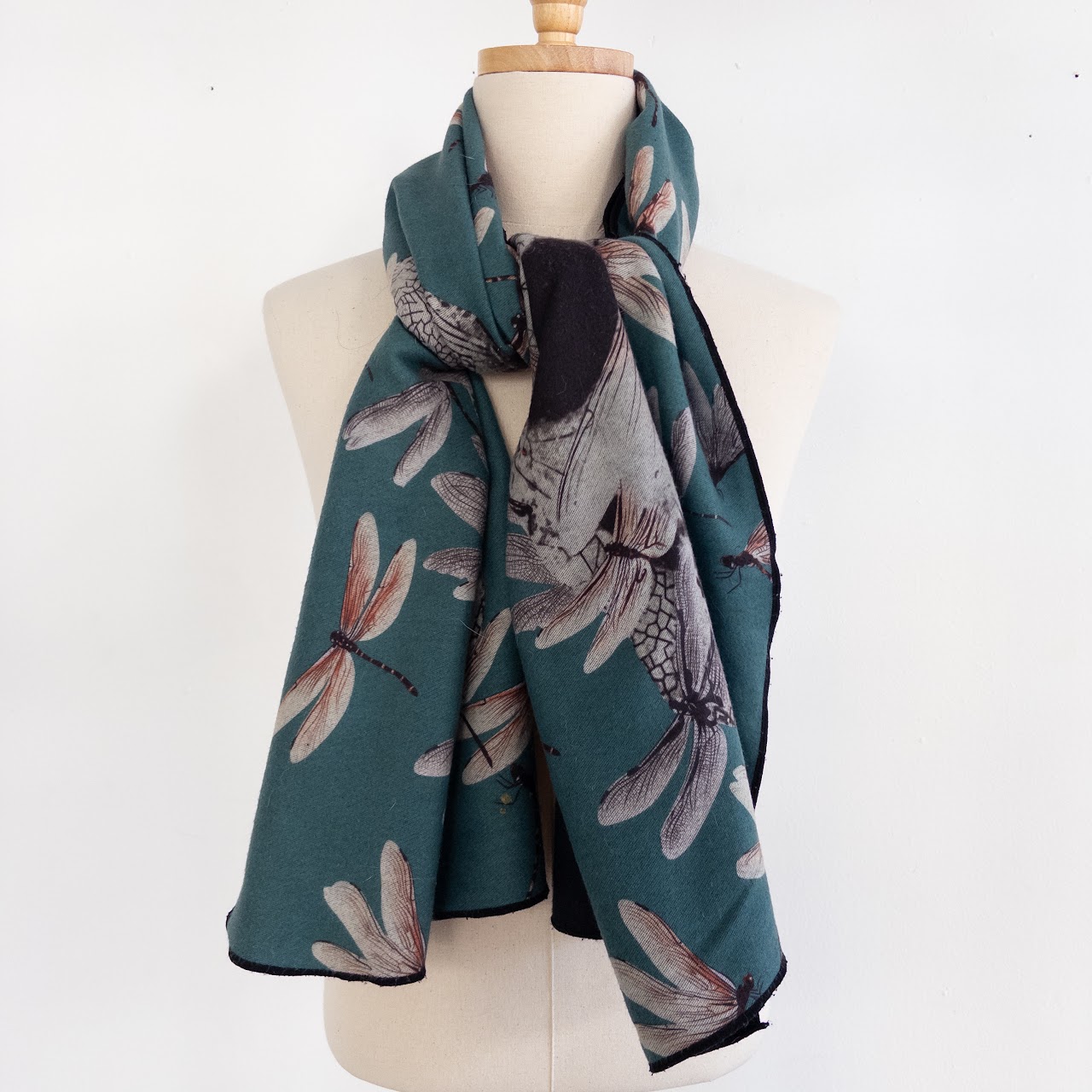 Alexander McQueen Skull and Dragonfly Wrap Scarf