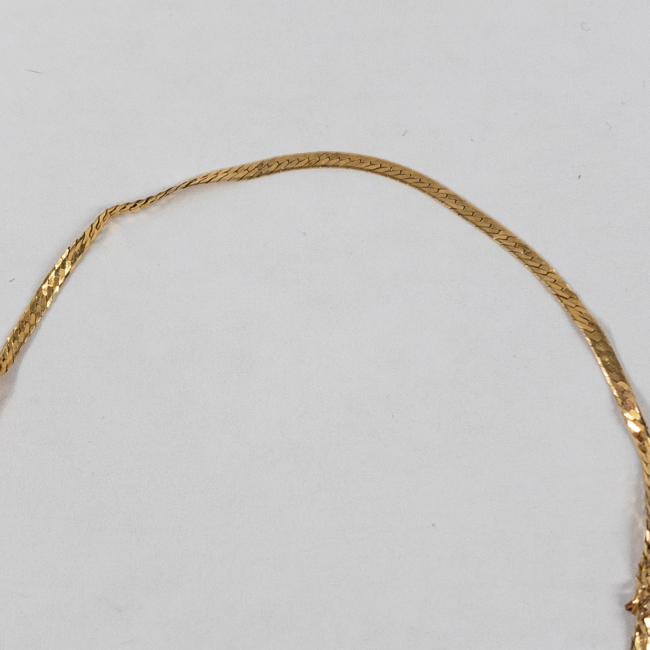 14K Gold Herringbone Bracelet