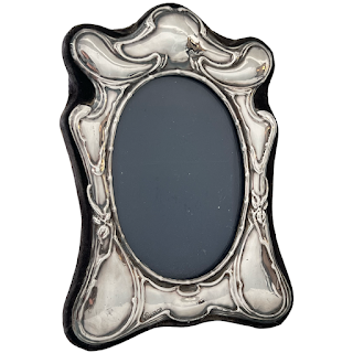 English Sterling Silver Art Nouveau Style Picture Frame