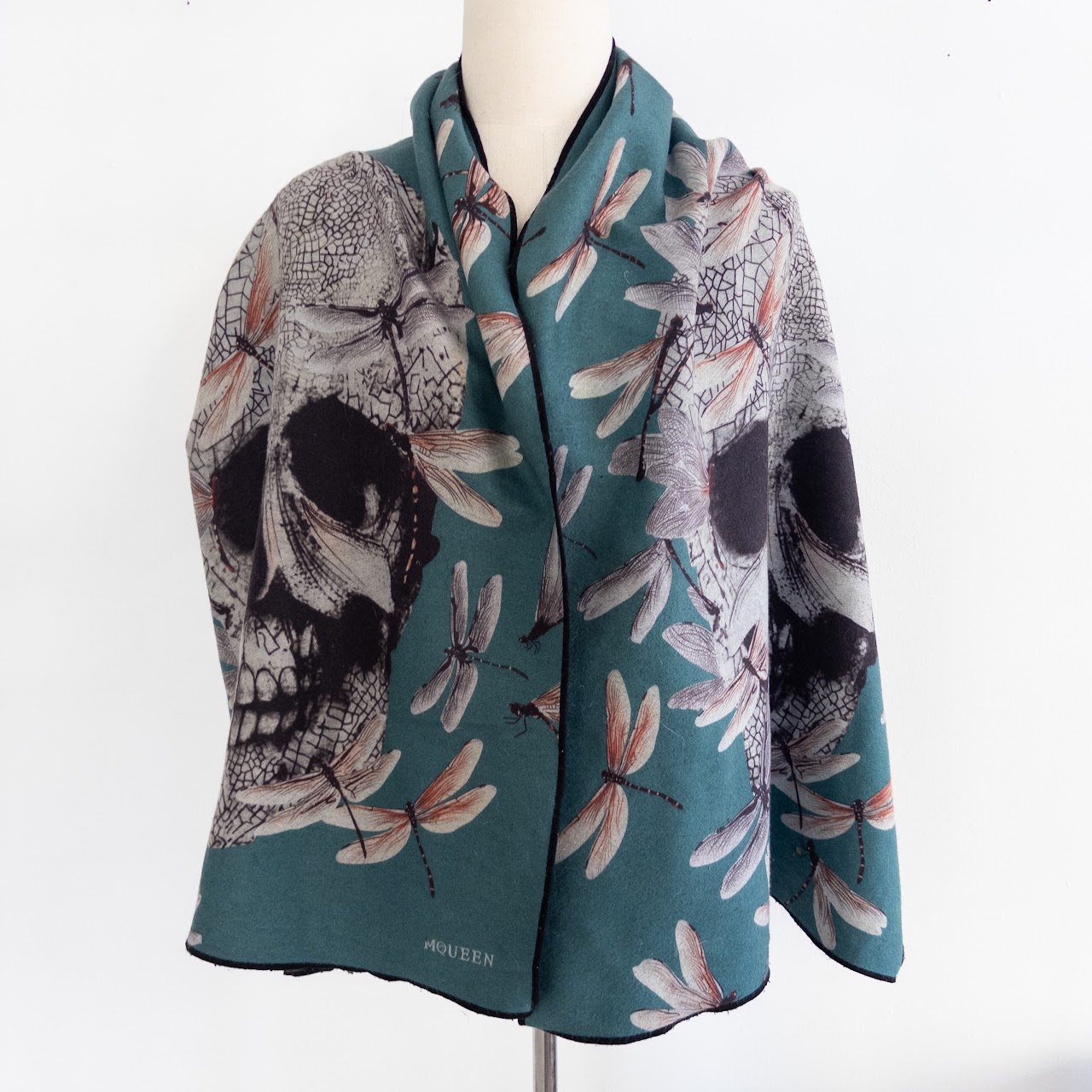 Alexander McQueen Skull and Dragonfly Wrap Scarf