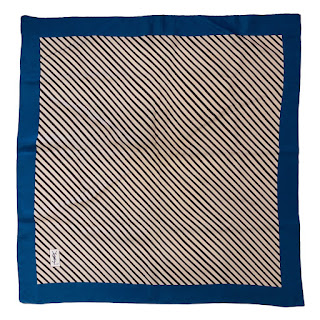 YSL Striped Silk Scarf