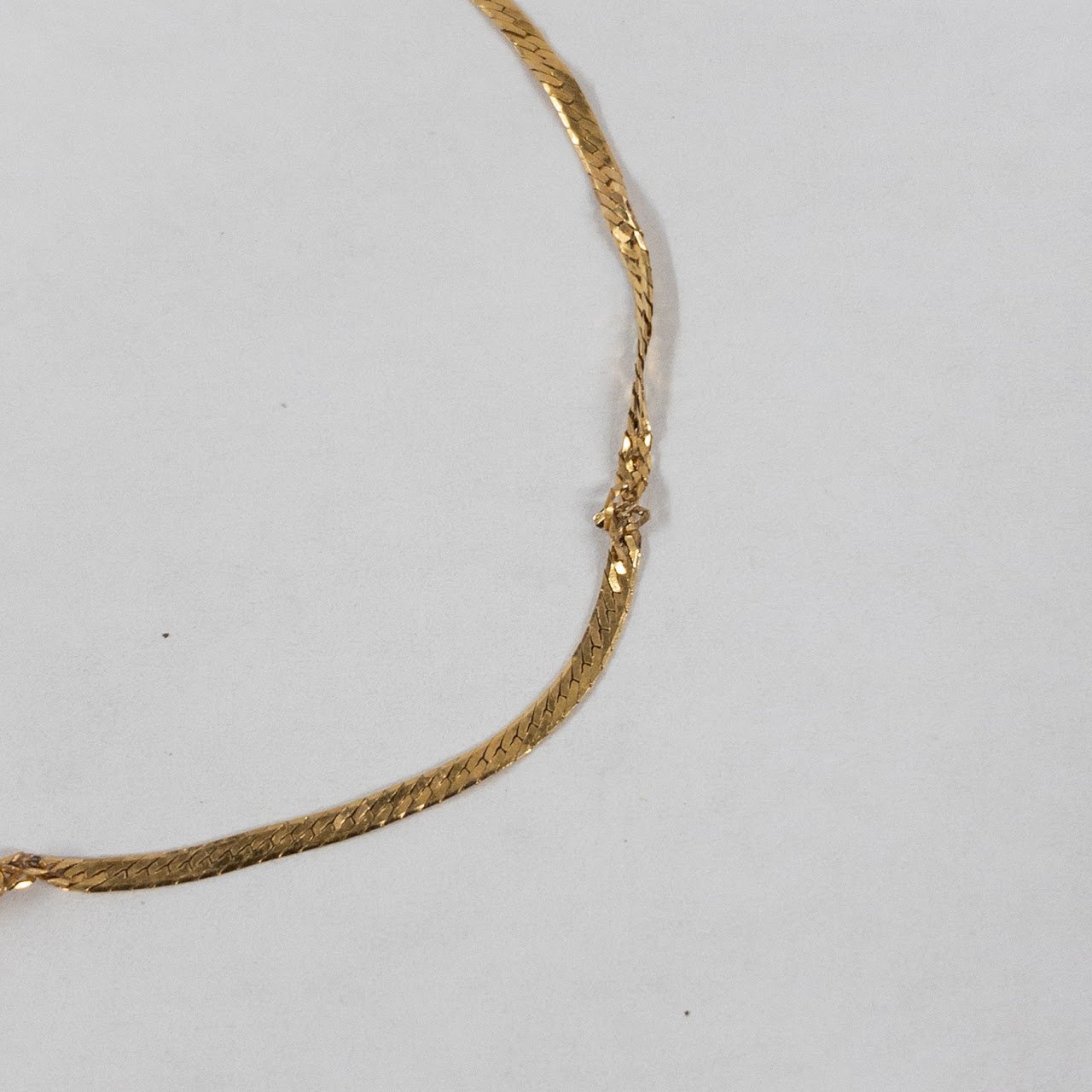 14K Gold Herringbone Bracelet