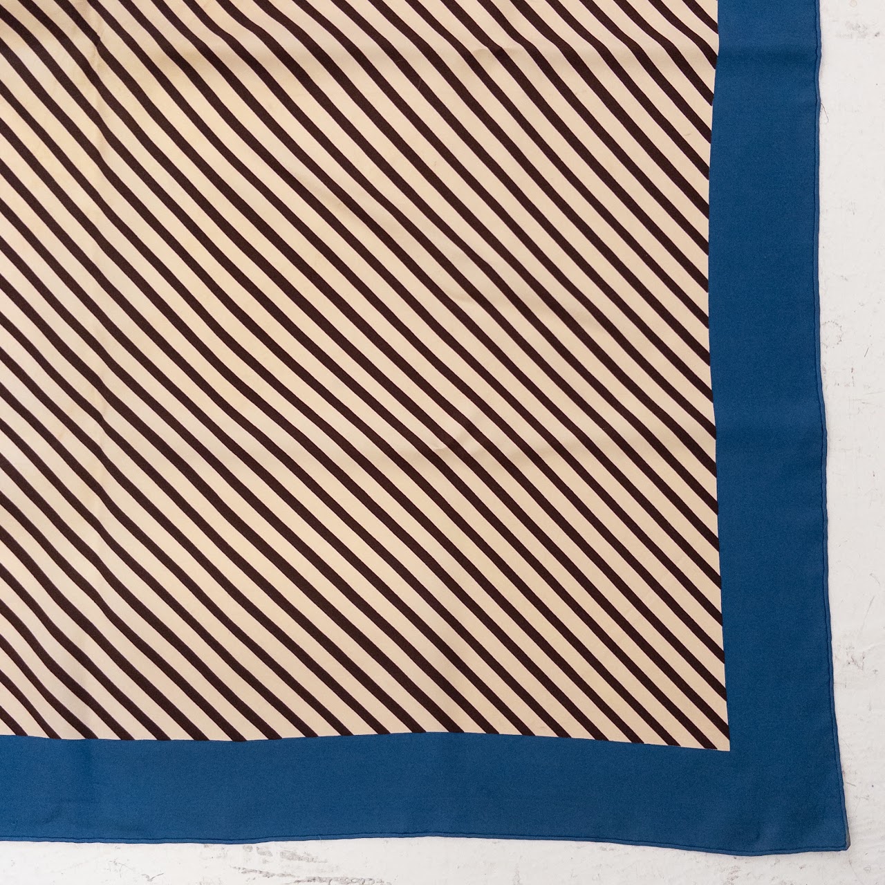 YSL Striped Silk Scarf