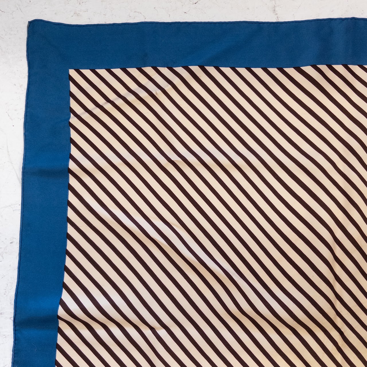 YSL Striped Silk Scarf