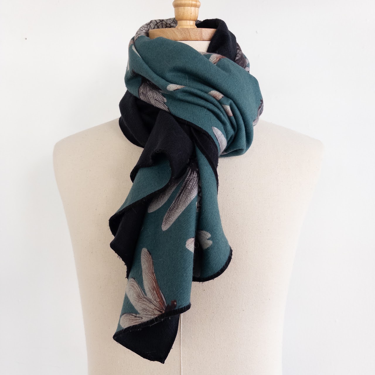 Alexander McQueen Skull and Dragonfly Wrap Scarf