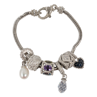 Sterling Silver Judith Ripka Charm Bracelet