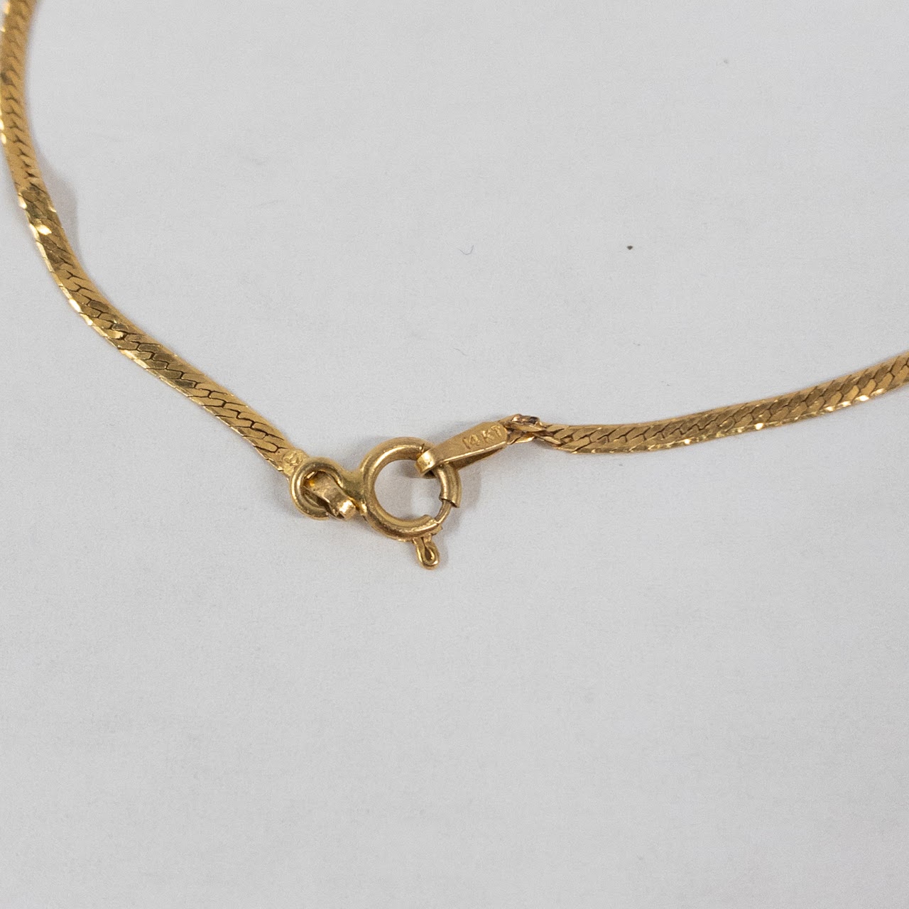 14K Gold Herringbone Bracelet