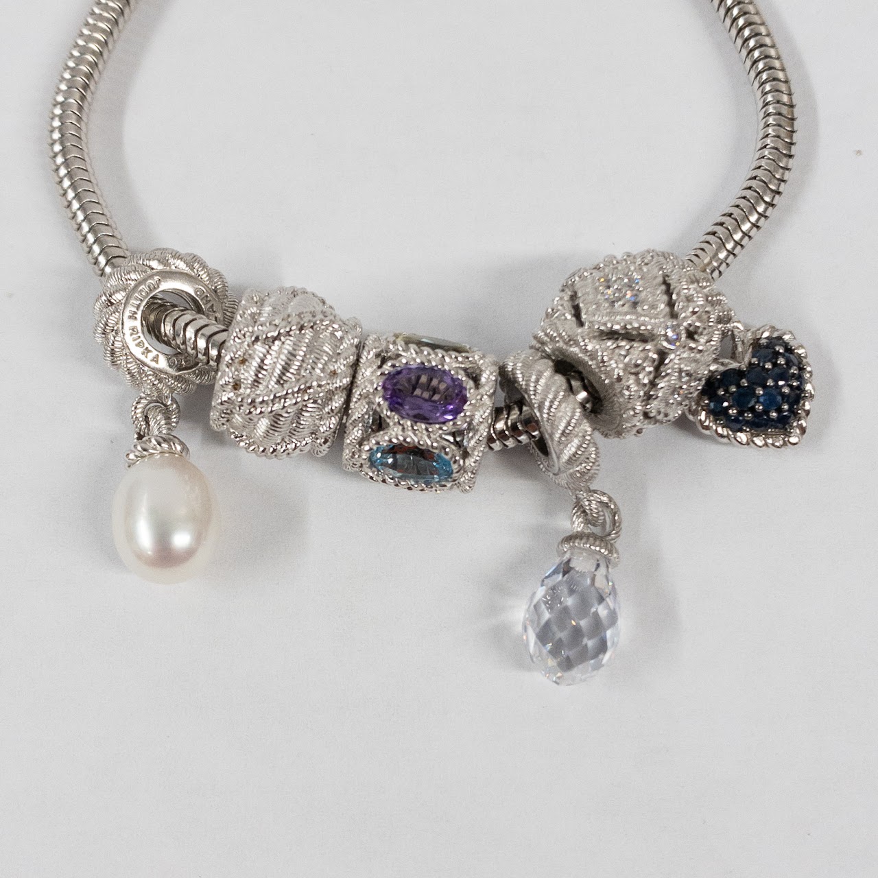 Sterling Silver Judith Ripka Charm Bracelet