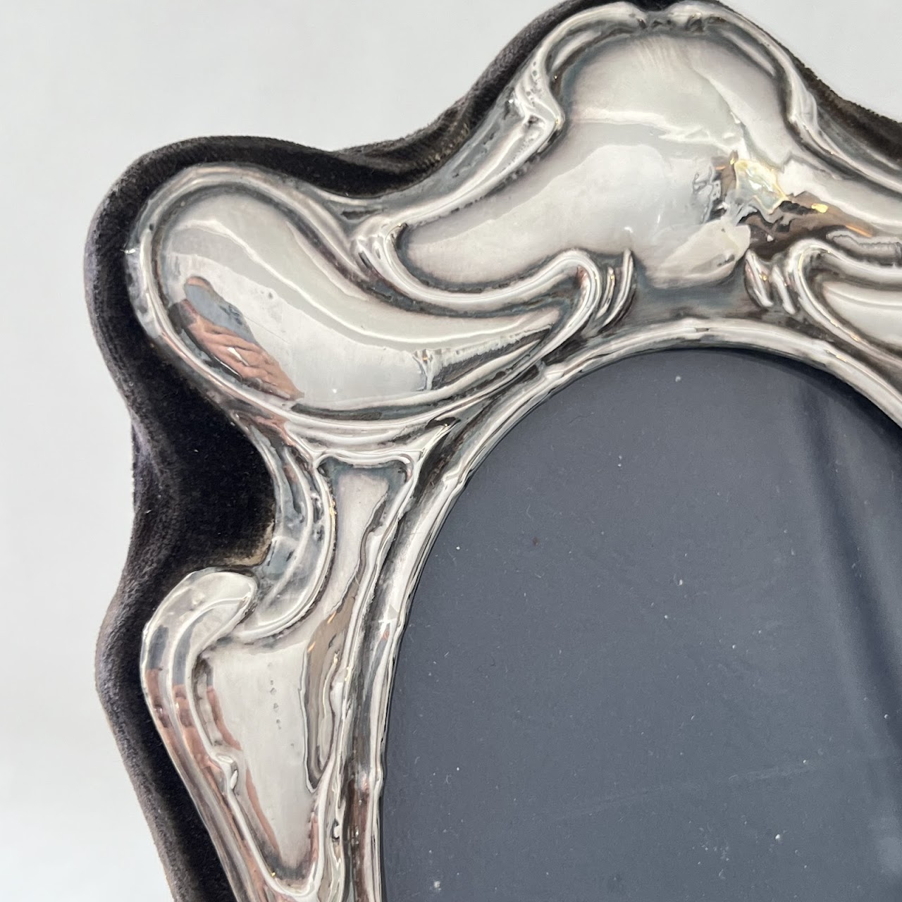 English Sterling Silver Art Nouveau Style Picture Frame