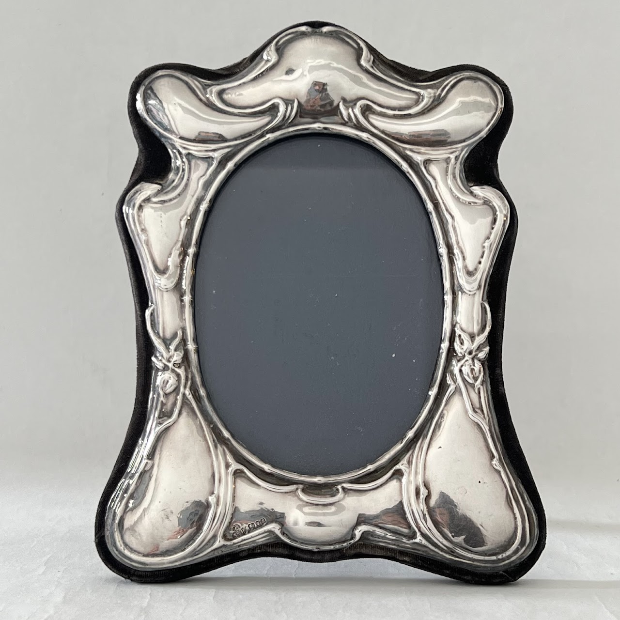 English Sterling Silver Art Nouveau Style Picture Frame