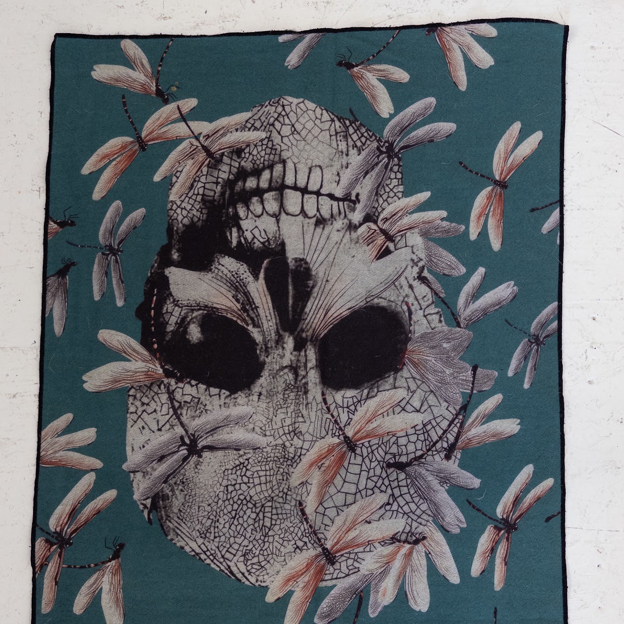 Alexander McQueen Skull and Dragonfly Wrap Scarf