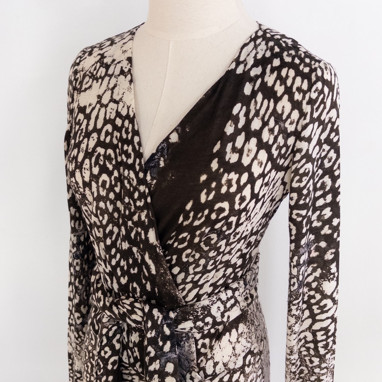 Emilio Pucci Animal Print Belted Wrap Style Dress