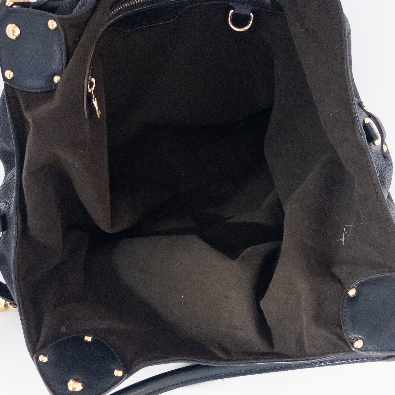 Louis Vuitton Black Mahina Leather Hobo Bag