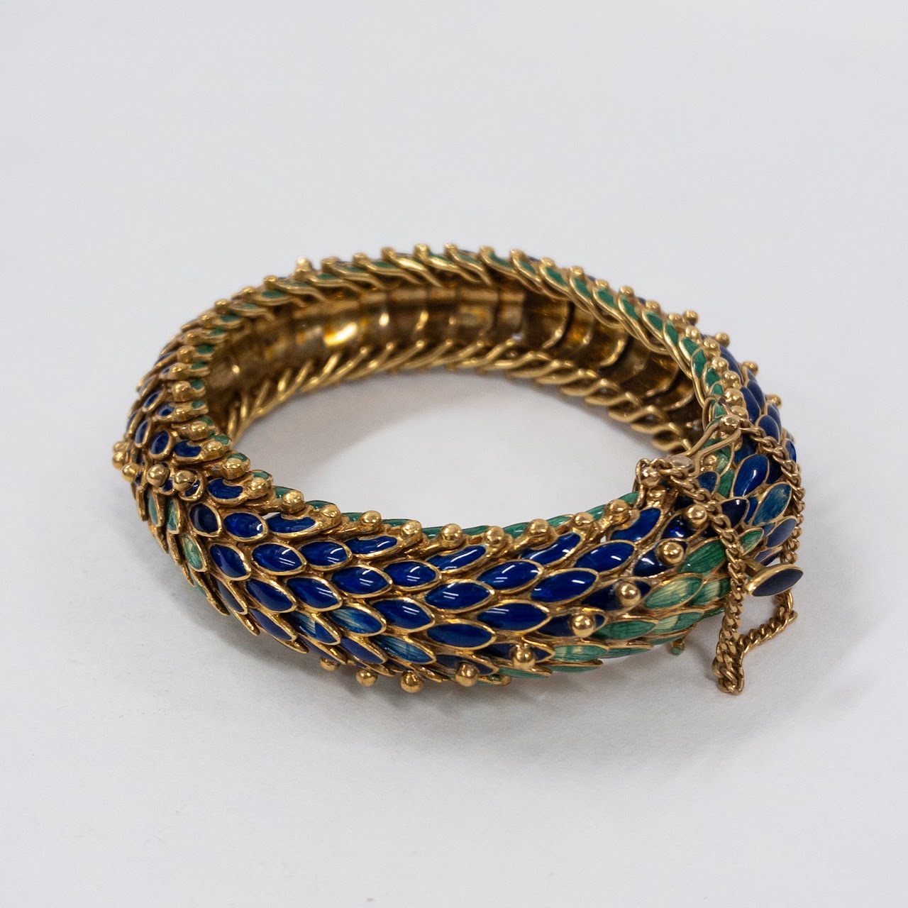 18K Gold and Enamel Finely Made Italian Bracelet