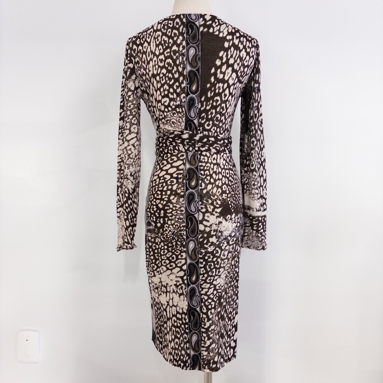 Emilio Pucci Animal Print Belted Wrap Style Dress