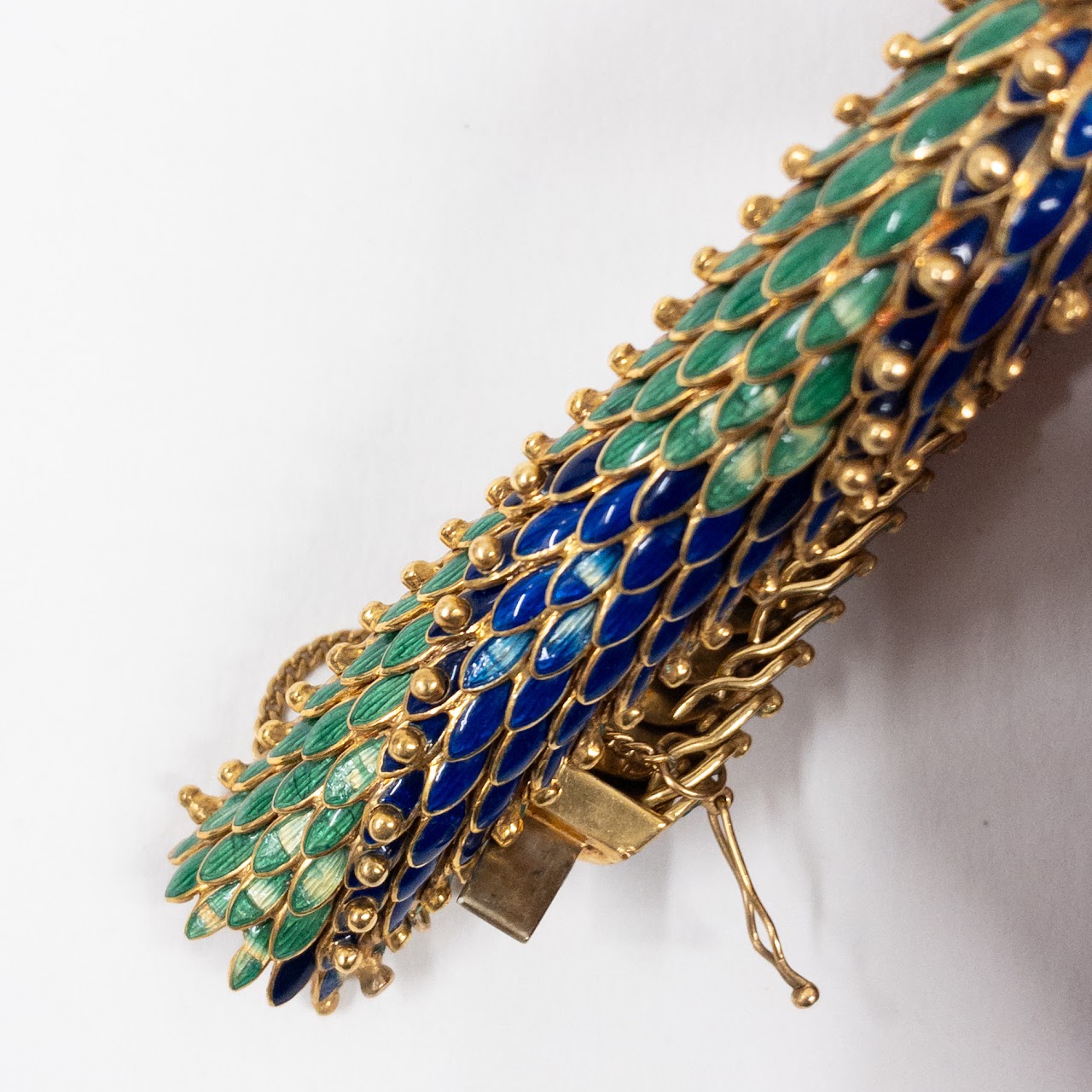 18K Gold and Enamel Finely Made Italian Bracelet