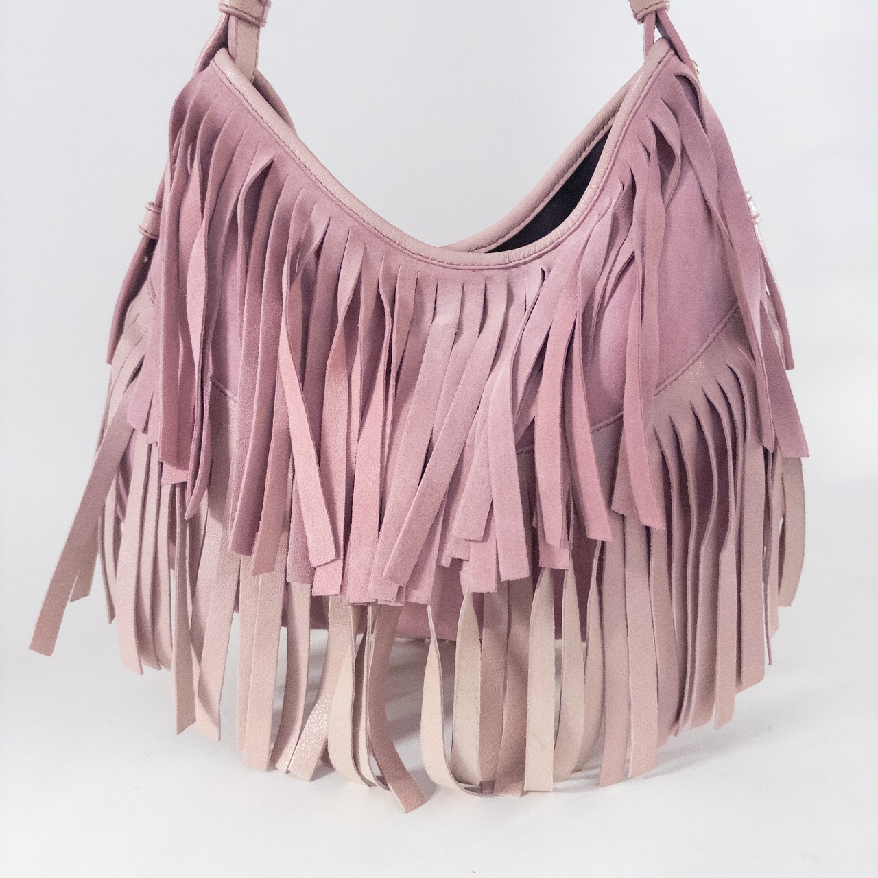 Yves Saint Laurent Fringed Suede Shoulder Bag