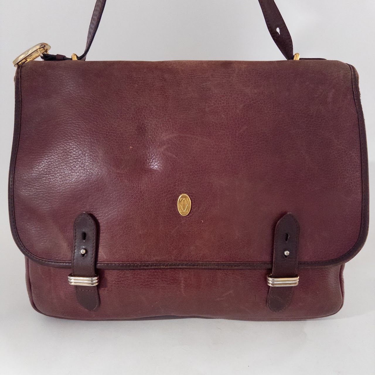 Cartier Vintage Leather Messenger Bag