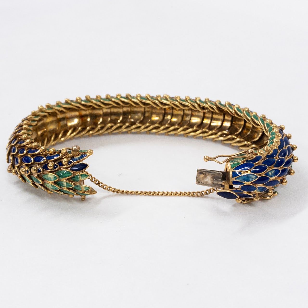 18K Gold and Enamel Finely Made Italian Bracelet