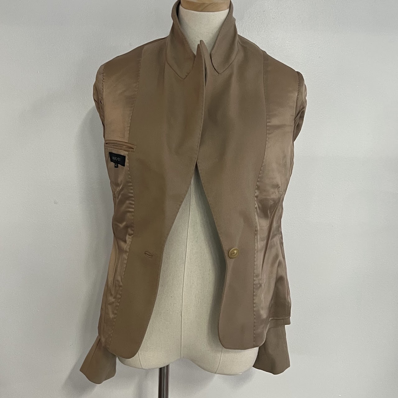 Gucci Wool and Cashmere Camel Brown Jacket