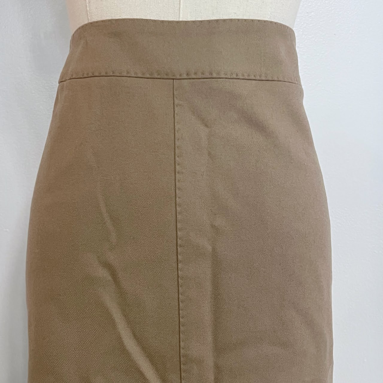 Gucci Wool and Cashmere Camel Brown Pencil Skirt