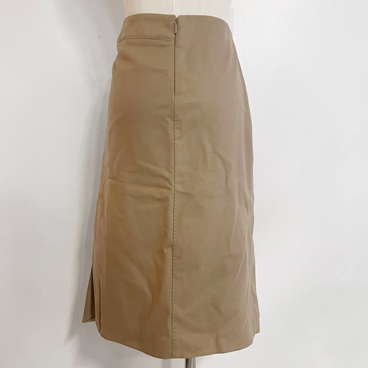 Gucci Wool and Cashmere Camel Brown Pencil Skirt