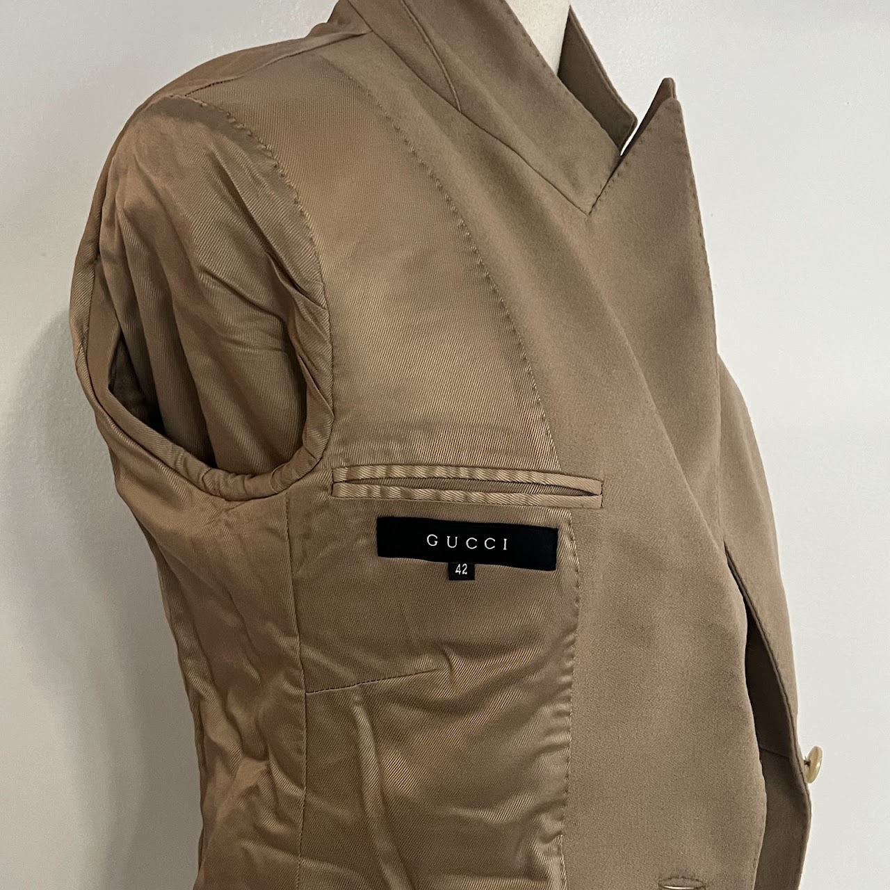 Gucci Wool and Cashmere Camel Brown Jacket