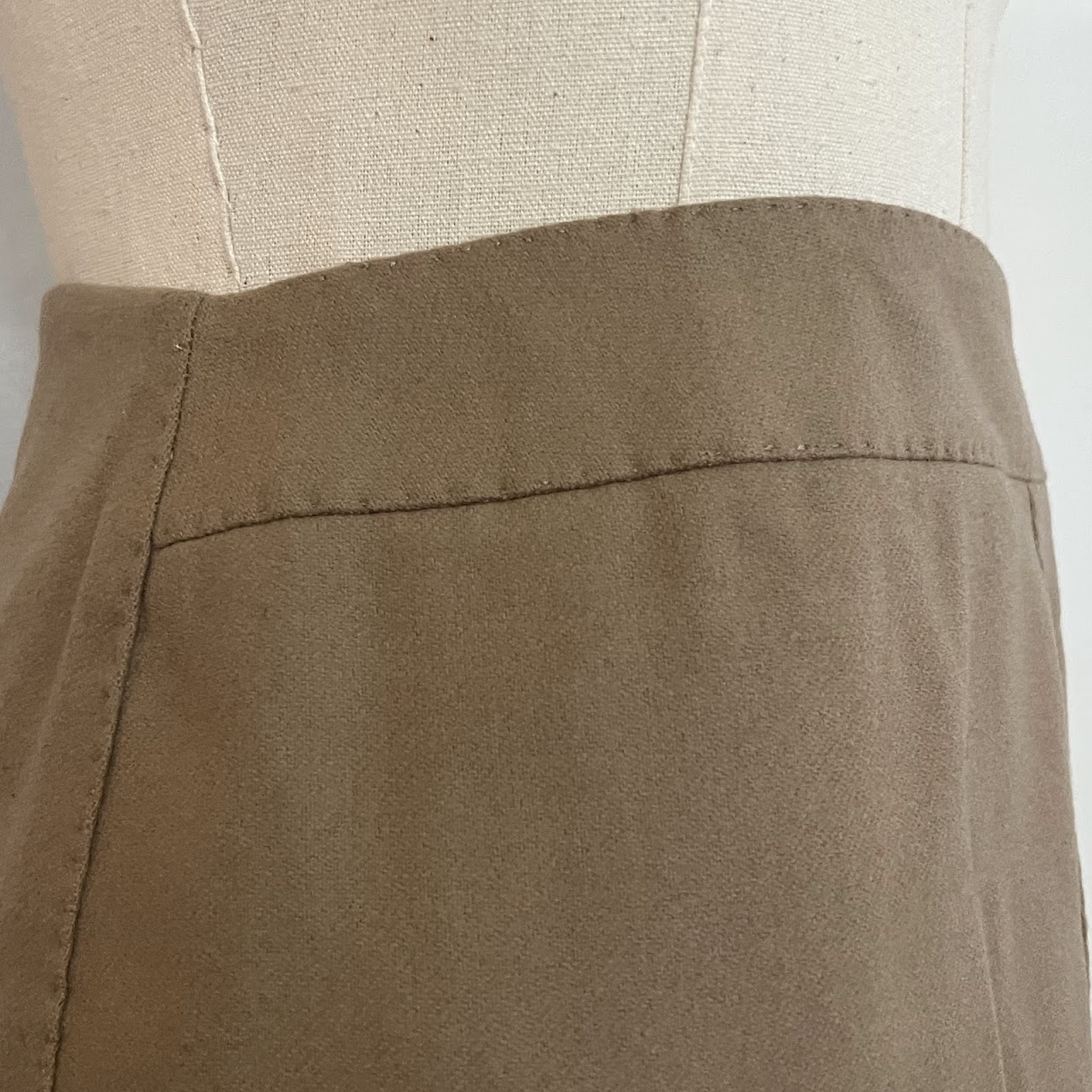 Gucci Wool and Cashmere Camel Brown Pencil Skirt