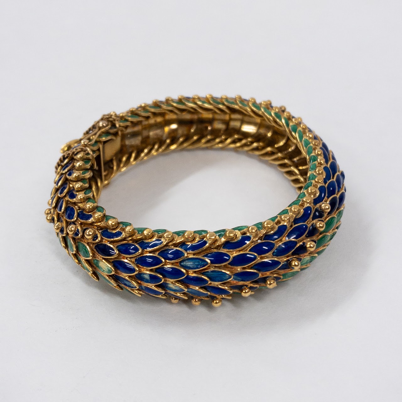 18K Gold and Enamel Finely Made Italian Bracelet