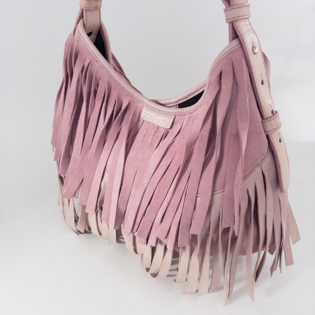 Yves Saint Laurent Fringed Suede Shoulder Bag