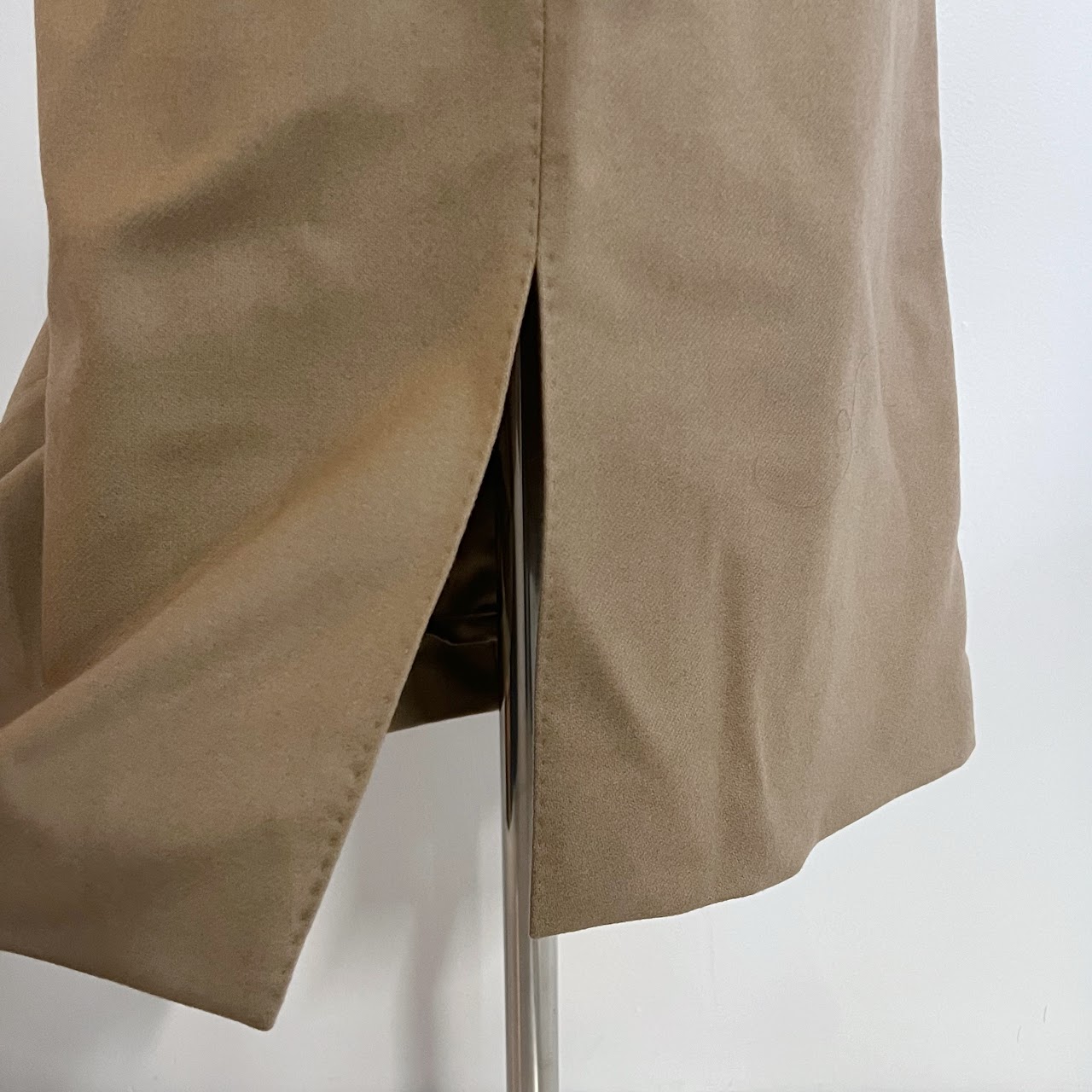 Gucci Wool and Cashmere Camel Brown Pencil Skirt