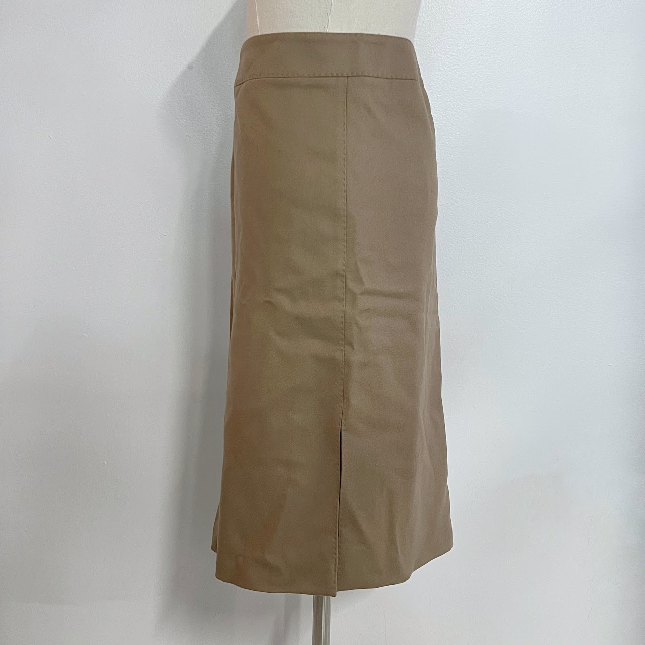 Gucci Wool and Cashmere Camel Brown Pencil Skirt