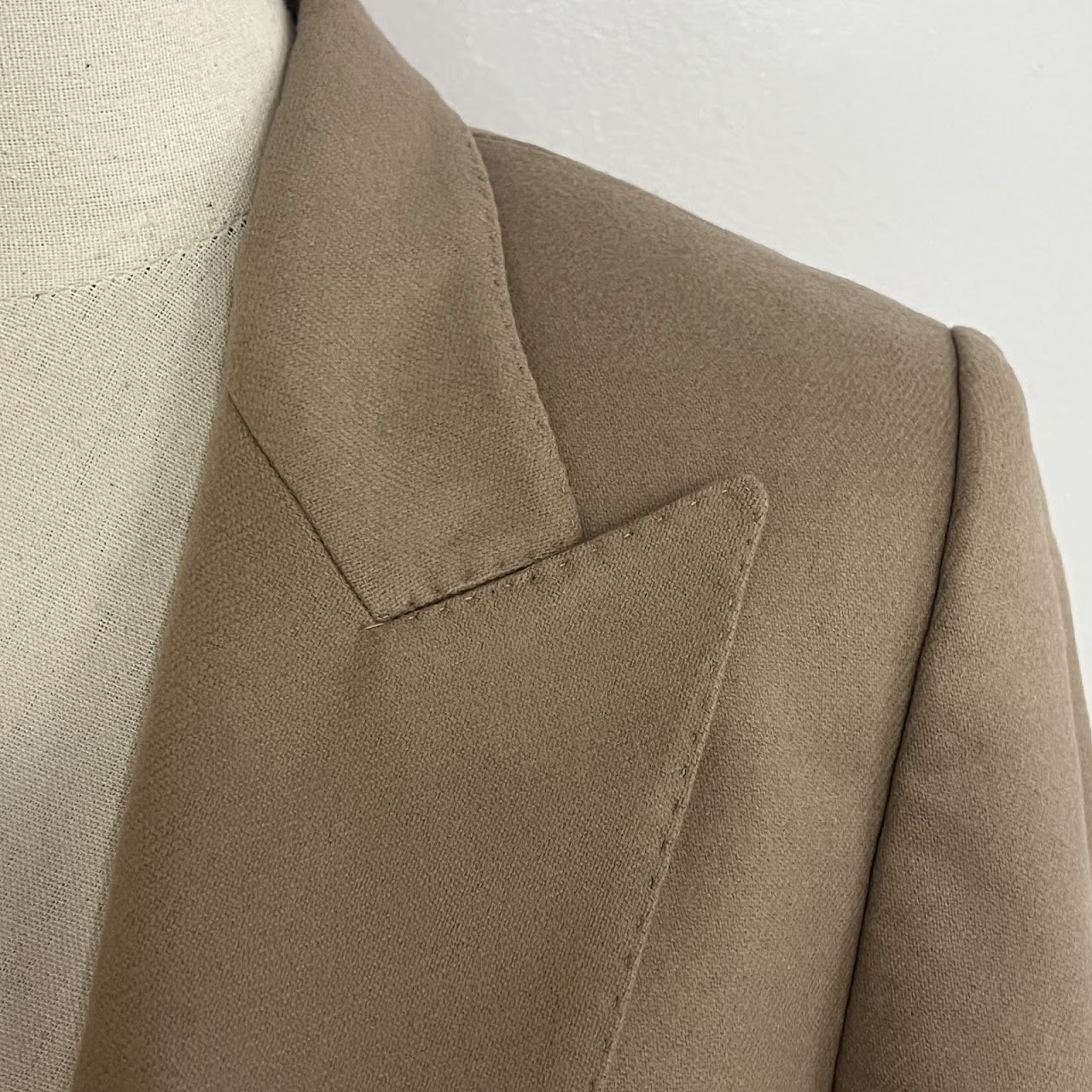 Gucci Wool and Cashmere Camel Brown Jacket