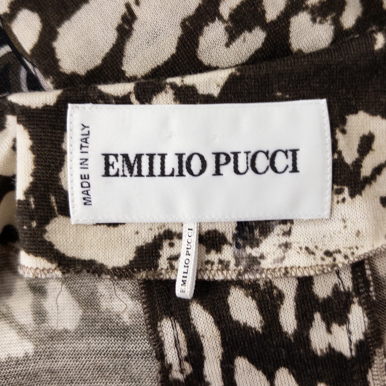 Emilio Pucci Animal Print Belted Wrap Style Dress