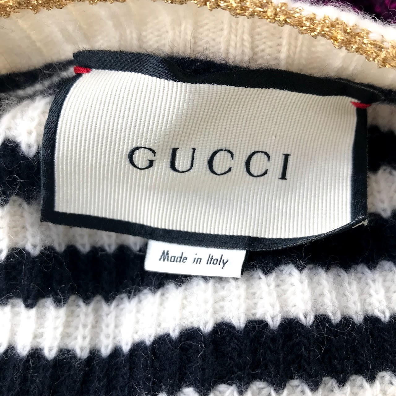 Gucci Striped Cashmere-Blend Cardigan