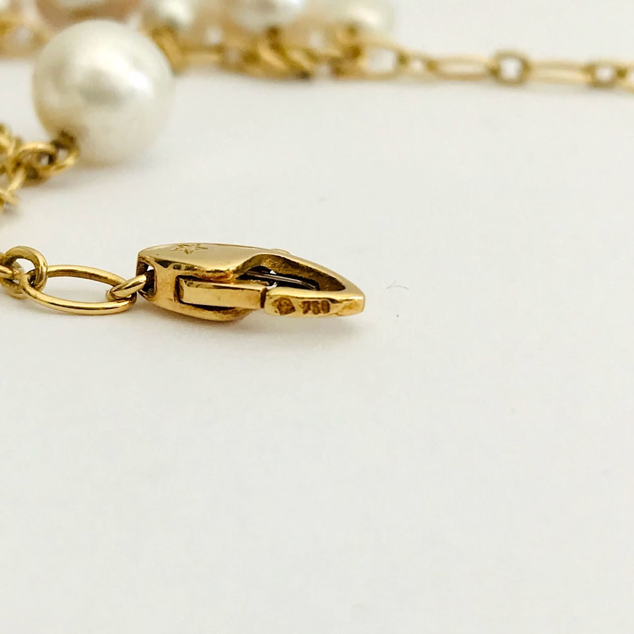 18K Gold & Pearl Butterfly Bracelet