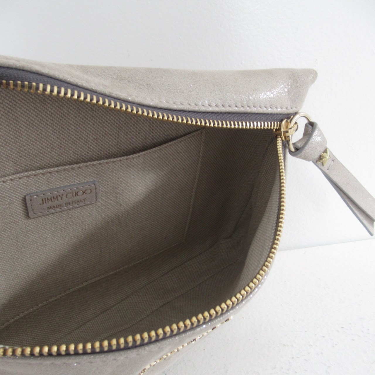 Jimmy Choo Metallic Leather Clutch