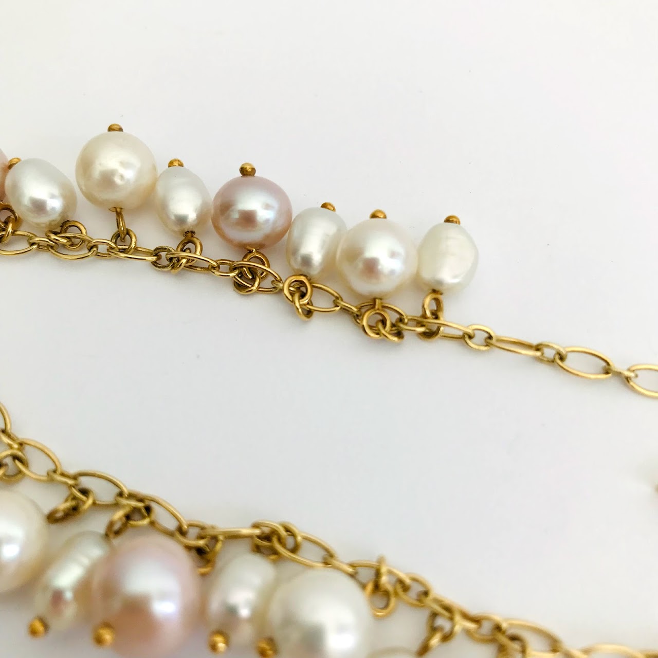 18K Gold & Pearl Butterfly Bracelet