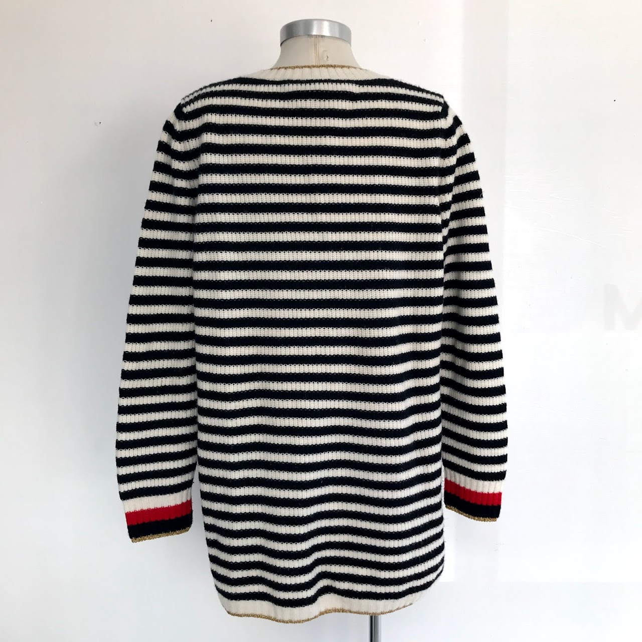 Gucci Striped Cashmere-Blend Cardigan