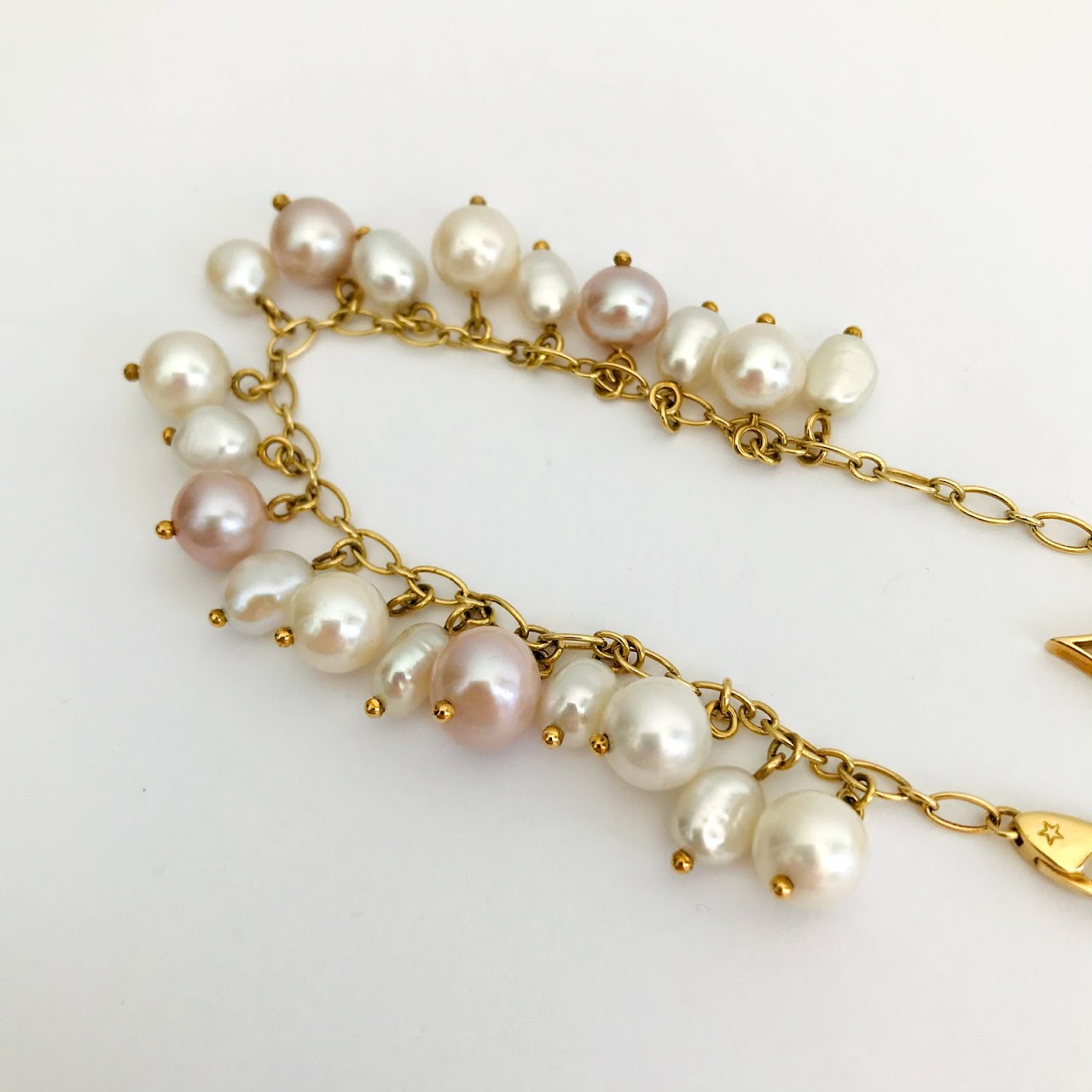 18K Gold & Pearl Butterfly Bracelet