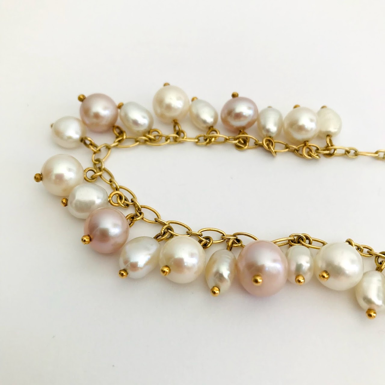 18K Gold & Pearl Butterfly Bracelet