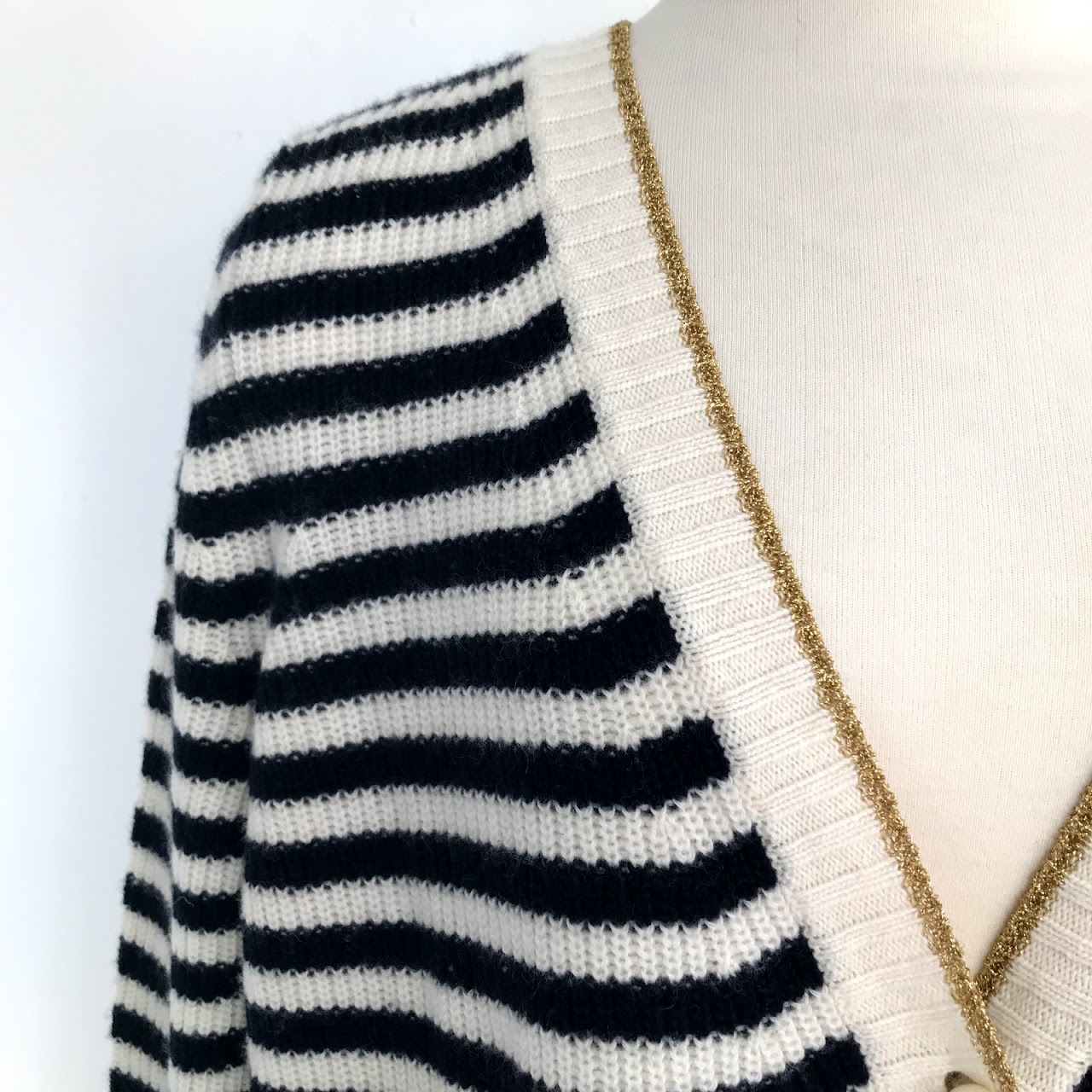 Gucci Striped Cashmere-Blend Cardigan