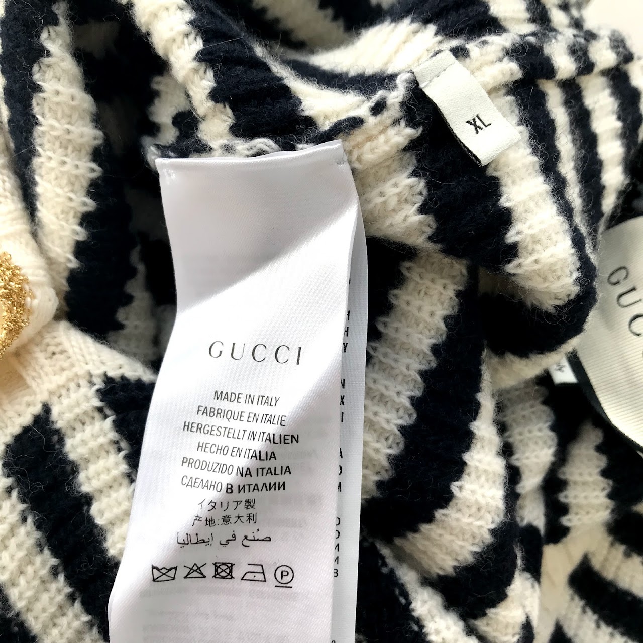 Gucci Striped Cashmere-Blend Cardigan