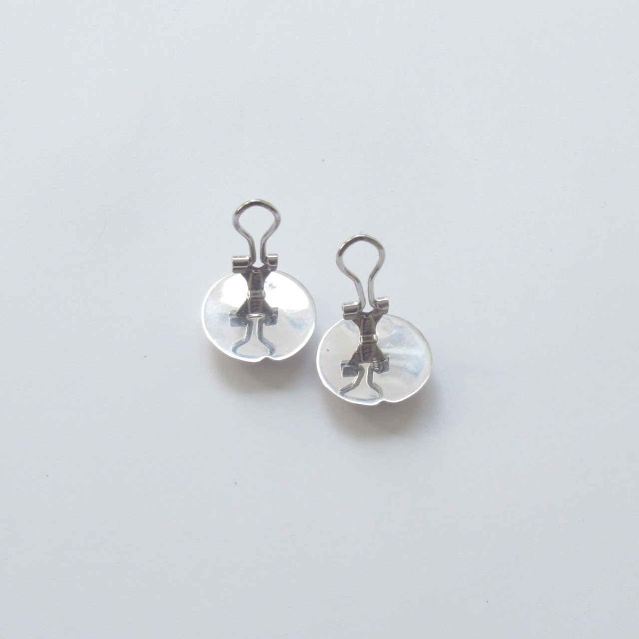 14K White Gold Clip On Earrings