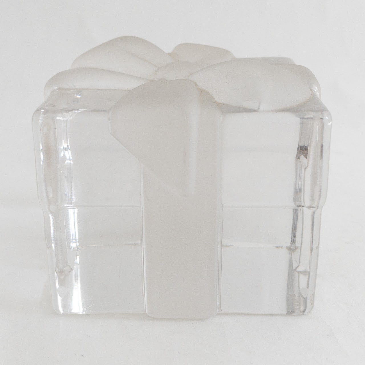 Tiffany & Co. Gift Box Crystal Paperweight