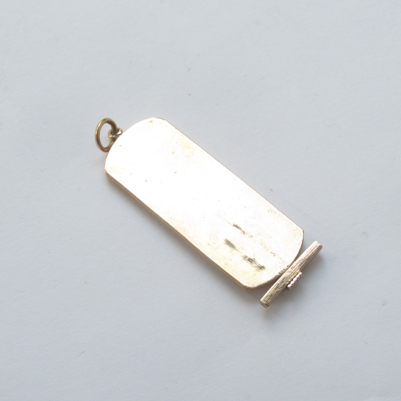 14K Gold Hieroglyphic Pendant