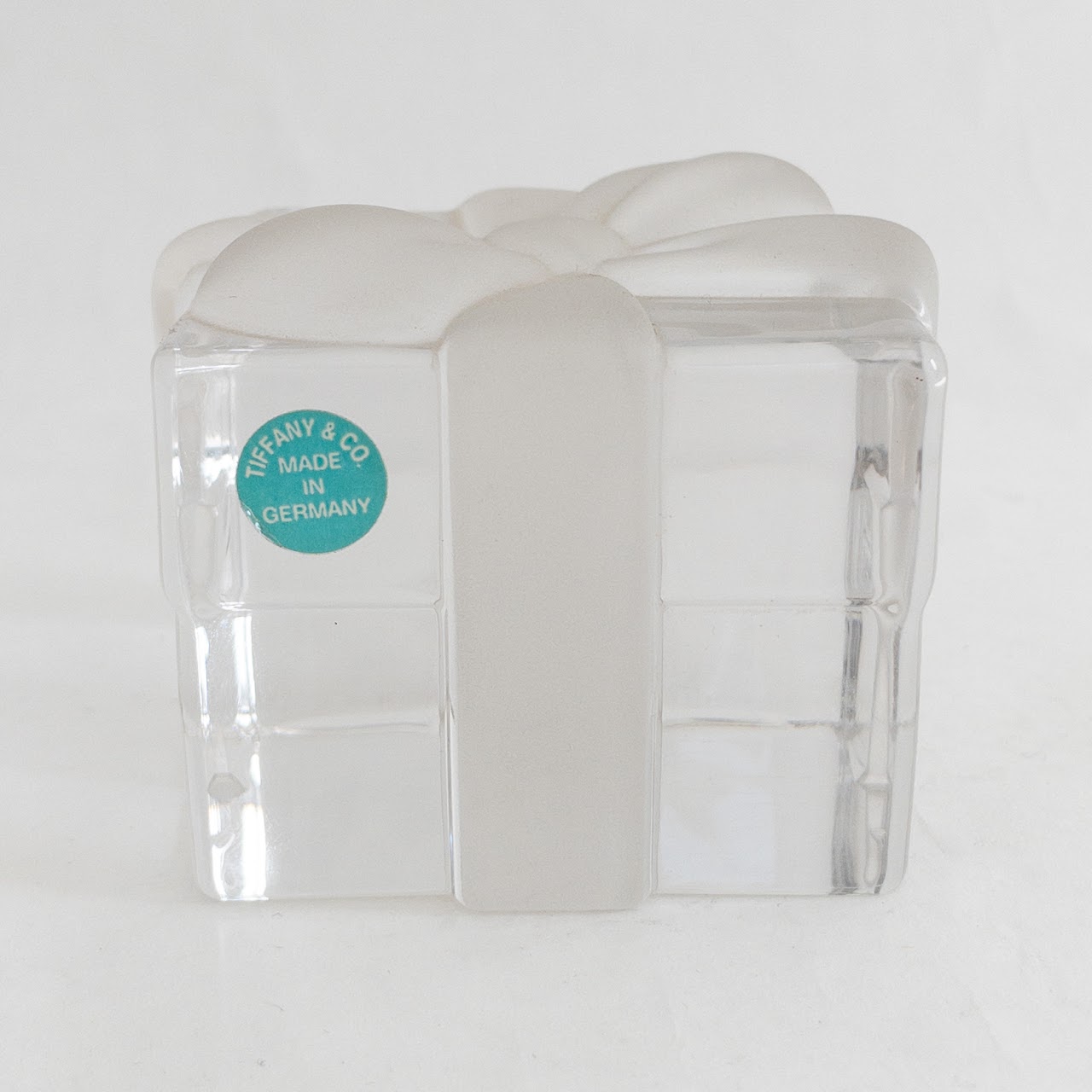 Tiffany & Co. Gift Box Crystal Paperweight