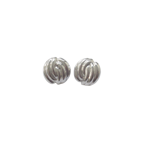 14K White Gold Clip On Earrings