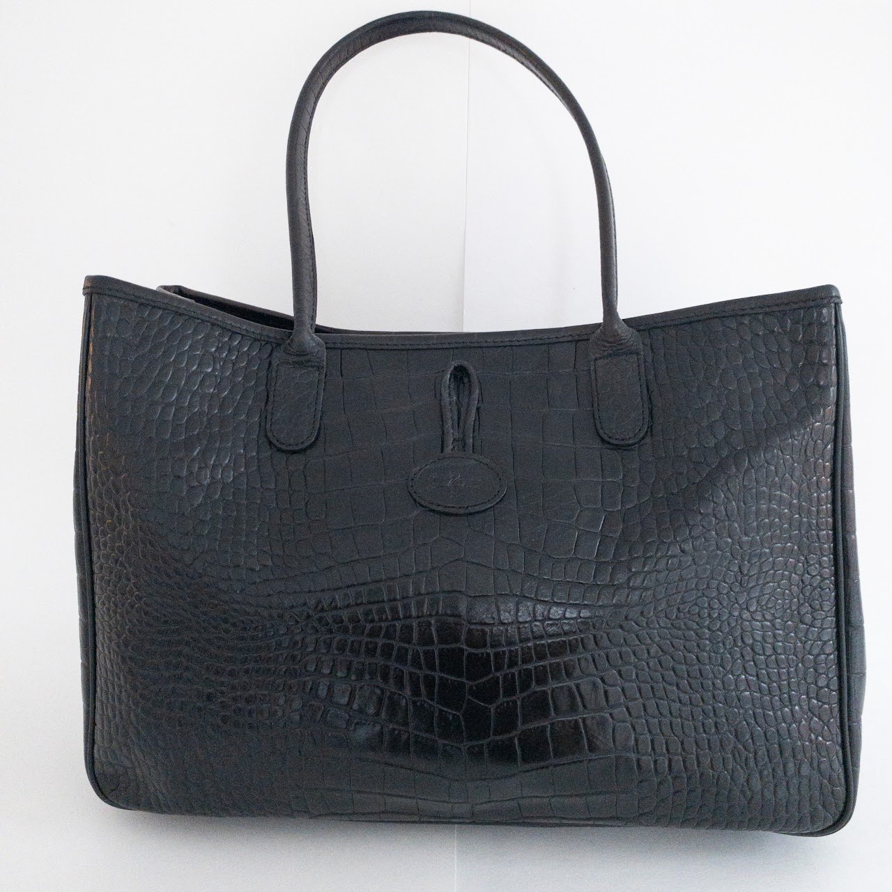 Longchamp Embossed Leather Tote